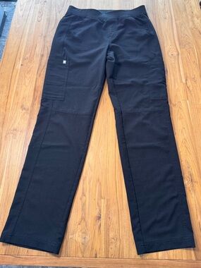 FIGS TECHNICAL Axim Cargo Black Scrub Pants Men’s Medium Straight Leg